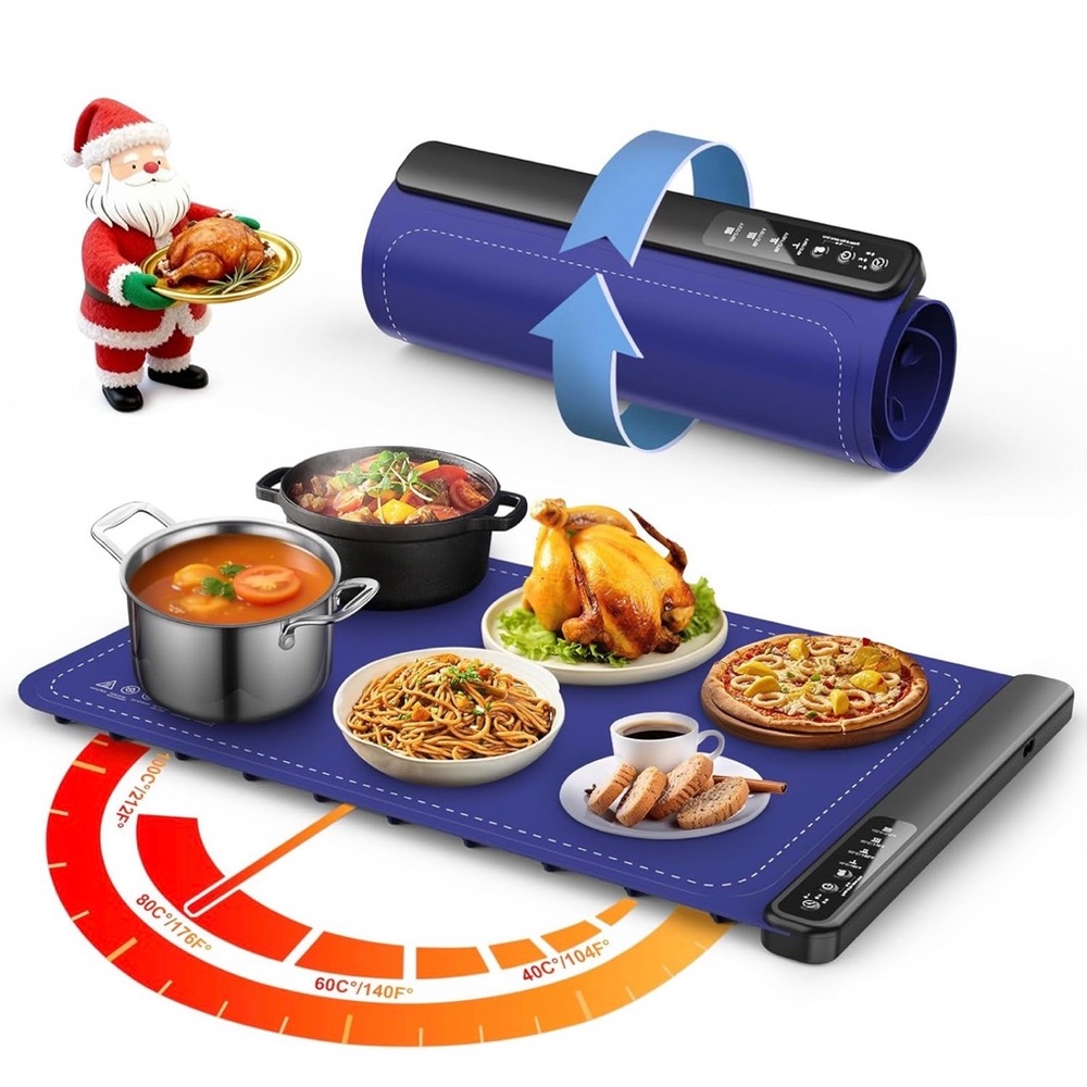 Warming Mat for Food,Food Warming Trays with 4 Temperature Levels 8